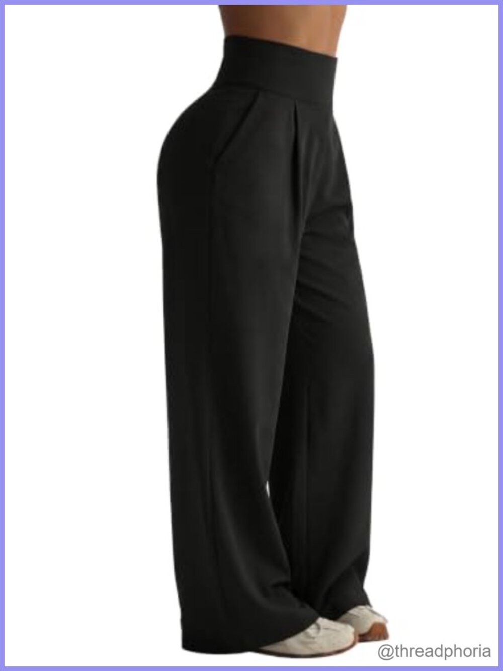 Women's High Waist Wide Leg Pants with Pockets Stretch Pull On